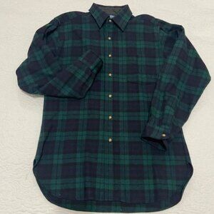 Vintage Pendleton Wool Black Watch Tartan Plaid Shirt Mens Size Medium